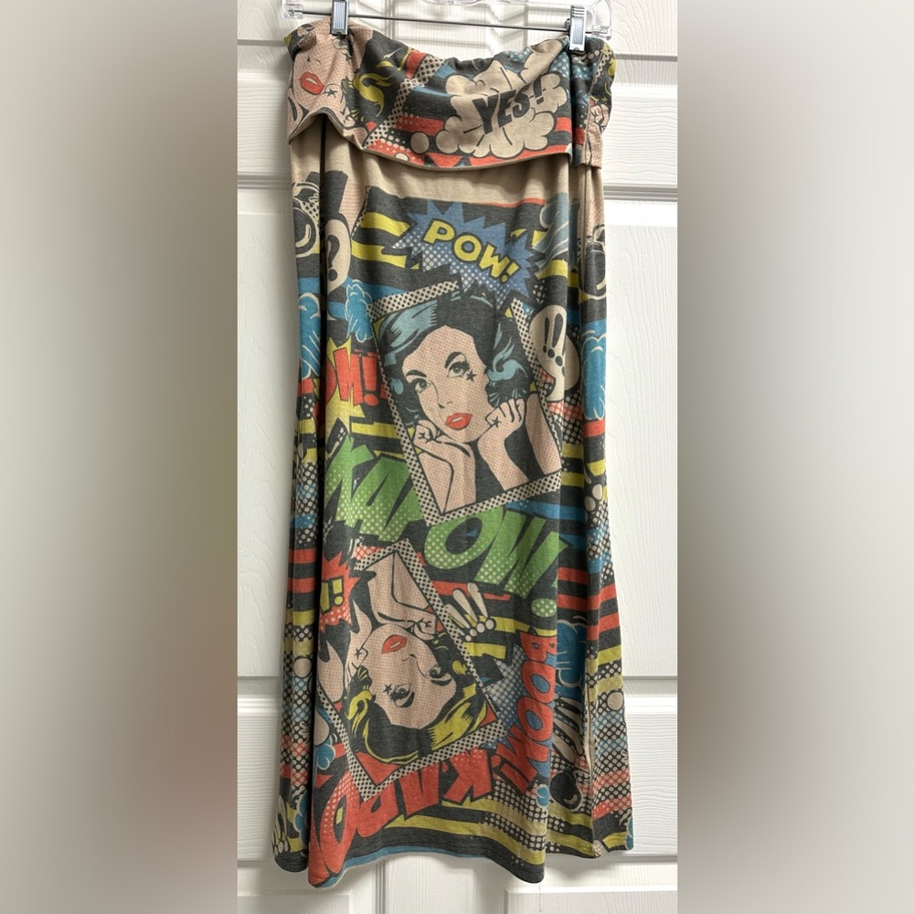 Casalee Pop Art Graphic Skirt/ Dress Pullon